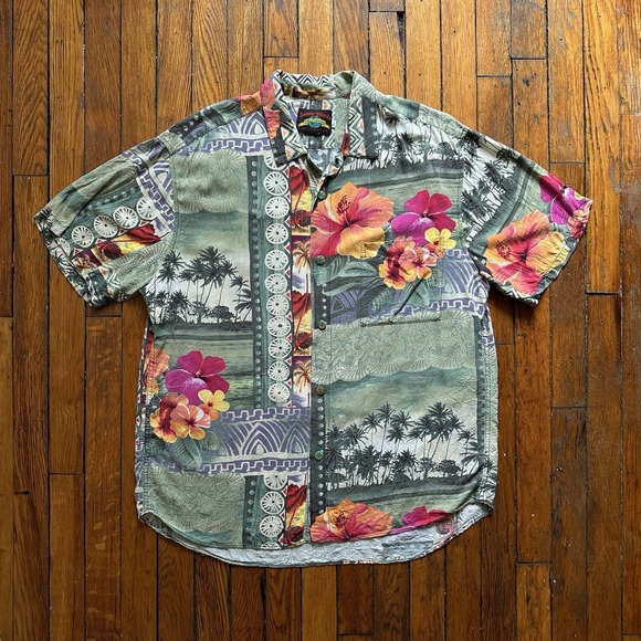 Jams World Other - Jams World 30th‎ Anniversary Collectors Edition Hawaiian Shirt Camp Men L Beach